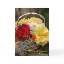 Rosas Bouquet gracias tarjeta en blanco