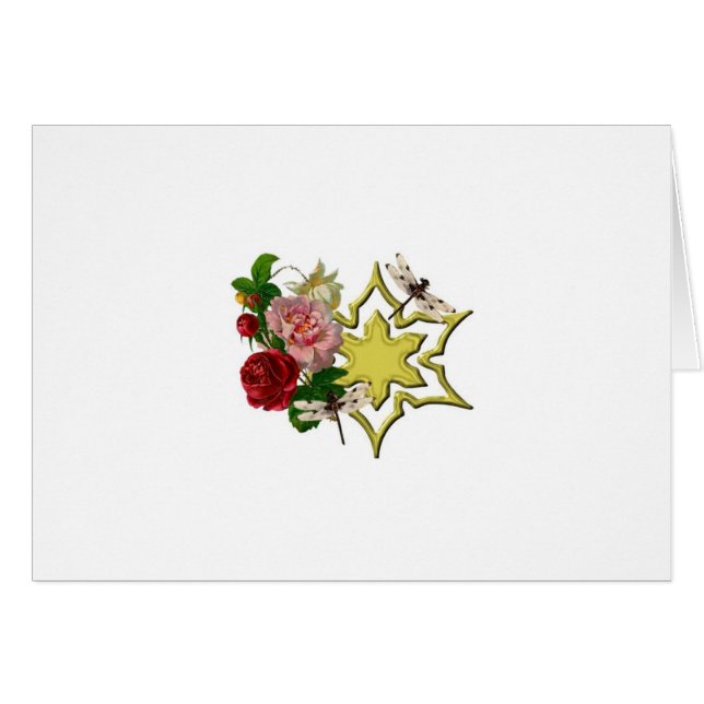 Rosas con la libélula (Anverso (Horizontal))