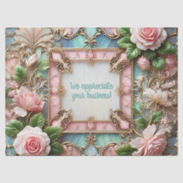 Rosas con marco de personalizable Papel de ajuste 