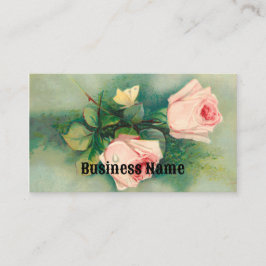 Rosas Con Tarjeta De Negocios De Mariposa