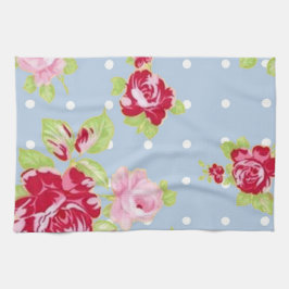 Rosas Con Toalla De Cocina Azul