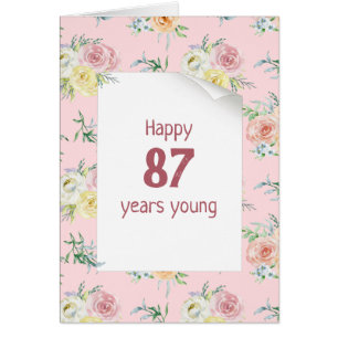 Rosas de acuarela 87º cumpleaños