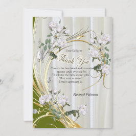 Rosas de acuarela blanca pintados en la seda de Ch