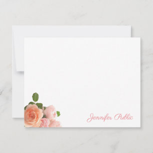 Rosas de acuarela de la plantilla Nombre de script
