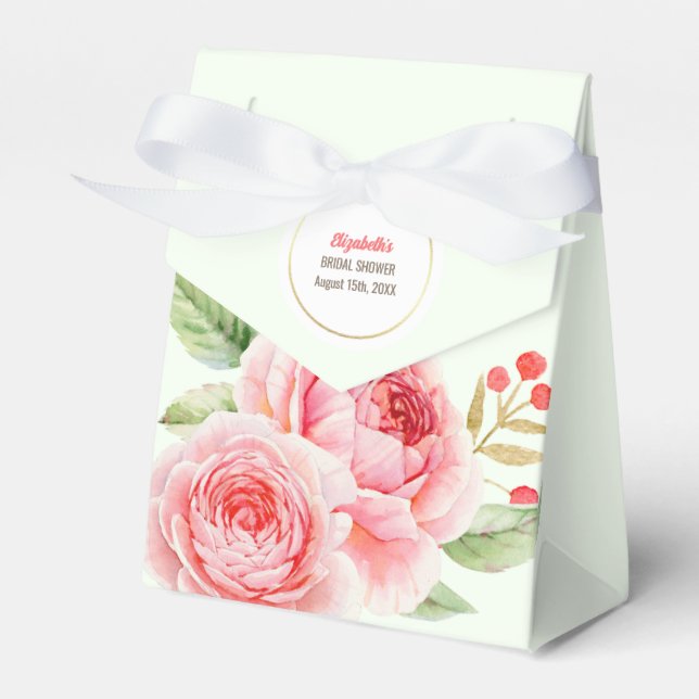 Rosas de acuarela diseño Cajas favoritas de ducha  (Front Side)