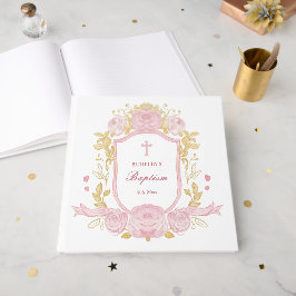 Rosas de acuarela Escudo Libro de invitados sobre