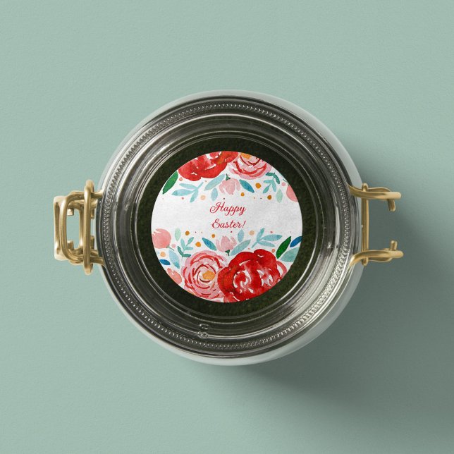 Rosas de acuarela Pegatina de Pascua (Subido por el creador)