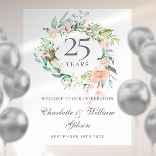 Rosas de aniversario de 25 años Señal de bienvenid