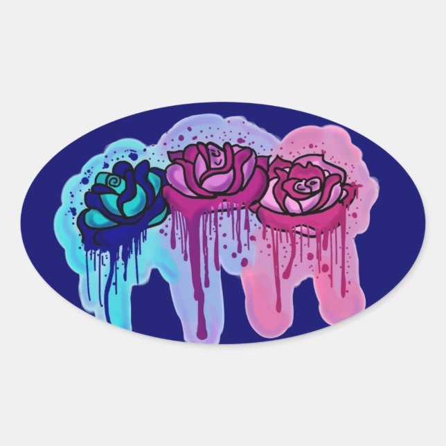 Rosas de arte pegatinas (Anverso)