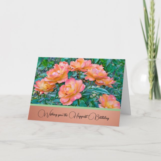 Rosas de Belleza - Tarjeta de cumpleaños (Anverso)