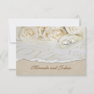 Rosas de Boda suave RSVP