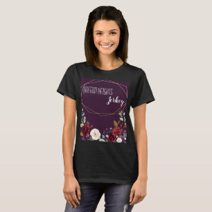 Rosas de camiseta de empresa personalizada Plum Pu