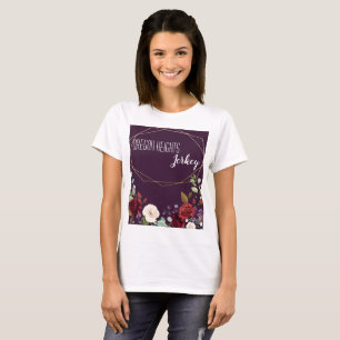 Rosas de camiseta de empresa personalizada Plum Pu