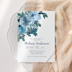 Rosas de color azul pastel Floral Bridal Shower