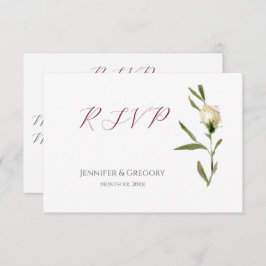 Rosas de color blanco boda RSVP