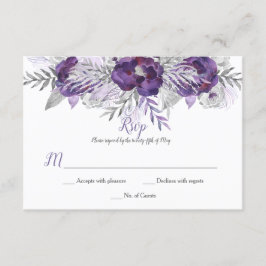 Rosas de color gris de lavanda morado RSVP