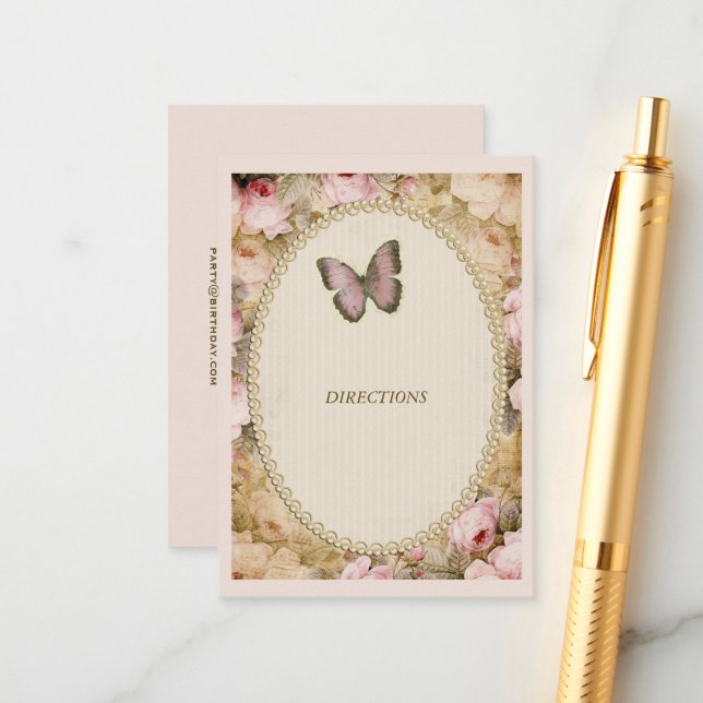 Rosas de cosecha mariposa, anuncio de notas musica (Anverso/Reverso In Situ)