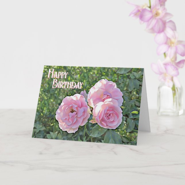 Rosas de Cumpleaños - Tarjeta (Orquídea)
