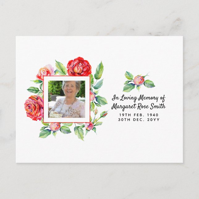 Rosas de duelo por Invitación de fotografía conmem (Anverso)