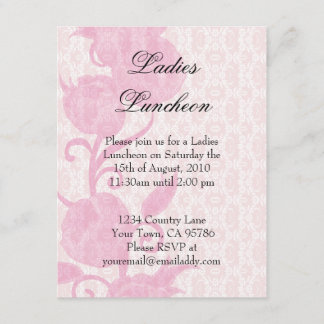 Rosas de encaje Damas Nocheon Party Invitación