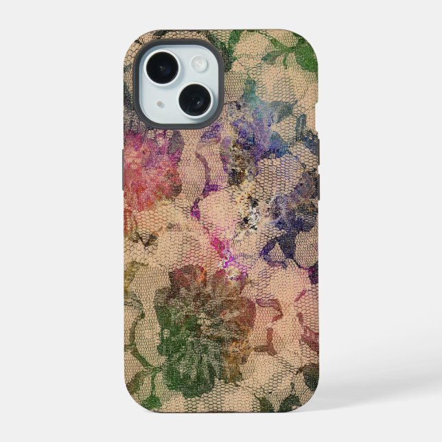 Rosas de encaje verde y rojo (Reverso )