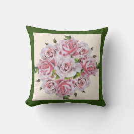 Rosas de escultura en un Cojín decorativo