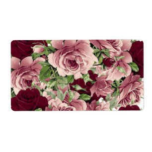 Rosas de etiquetas florales