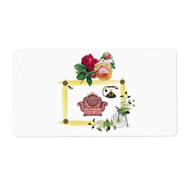 Rosas de etiquetas florales (Frente)
