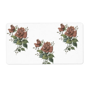 Rosas de etiquetas florales