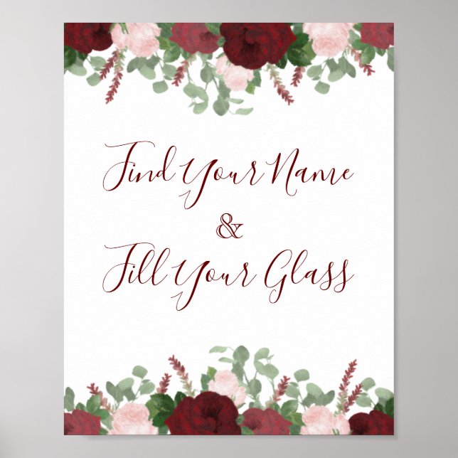 Rosas de flores rosadas de Borgoña Decoración de d (Frente)