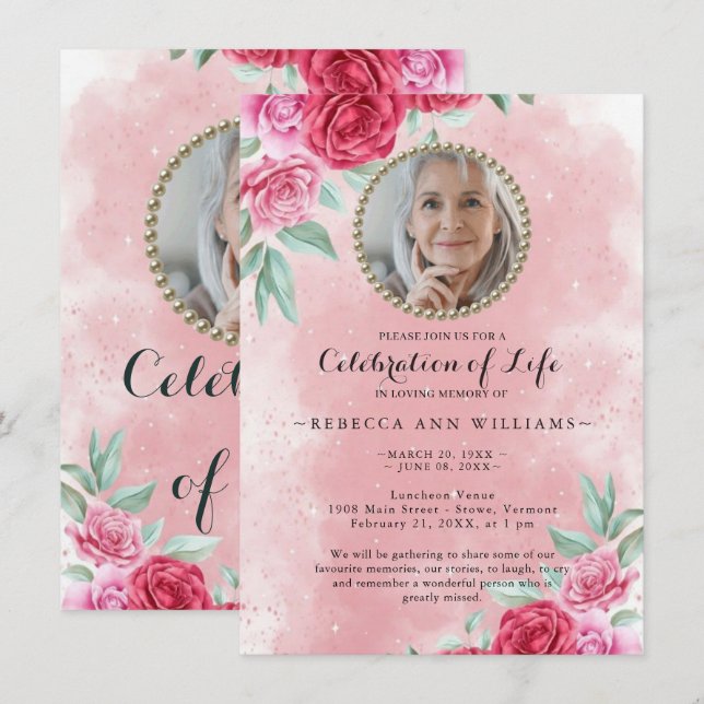 Rosas de fotografía celebran invitación a vivir (Anverso / Reverso)