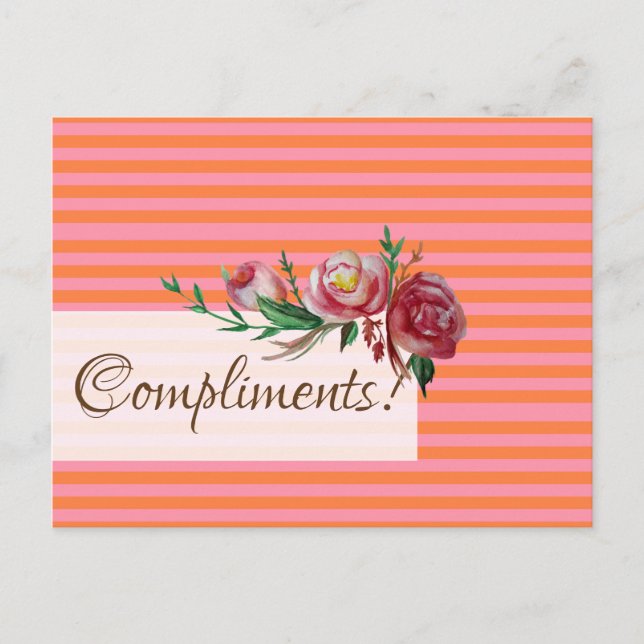 Rosas de franjas de tarjetas de felicitación de pe (Anverso)