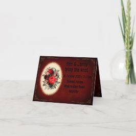 rosas de gótico y marco - invitación a la boda