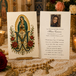Rosas de Guadalupe Oración Católica Funeral Memori