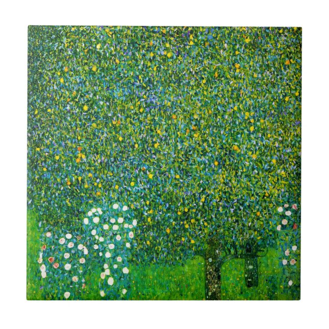 Rosas de Gustavo Klimt debajo de la teja del peral (Frente)