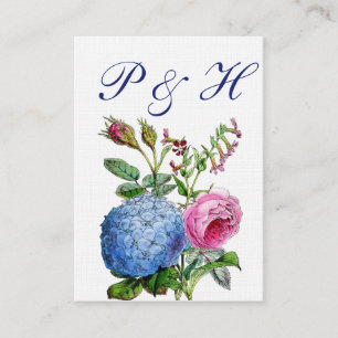Rosas de Hydrangea Boda Floral Tarjetas de plaza
