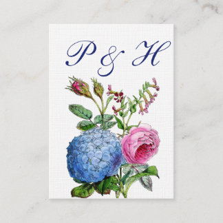 Rosas de Hydrangea Boda Floral Tarjetas de plaza
