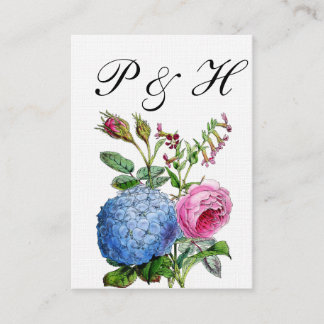 Rosas de Hydrangea Boda Floral Tarjetas de plaza