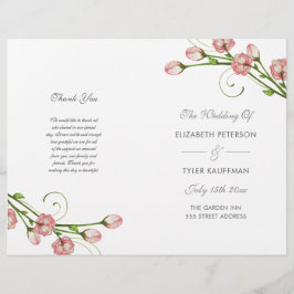 Rosas de jardín - programa de boda