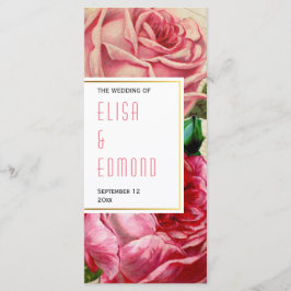 Rosas de la época en el programa de bodas con flor