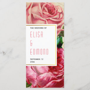 Rosas de la época en el programa de bodas con flor