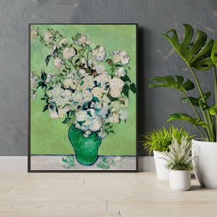 Rosas de la impresión de Vincent Van Gogh Green Be