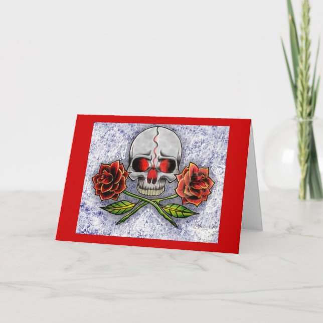 ¡rosas De La Muerte! Tarjeta de cumpleaños (Anverso)