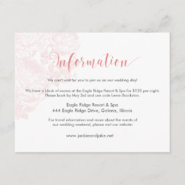 Rosas de la tarjeta de información Vintage: Cuartz