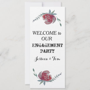 Rosas de la tarjeta de invitación de la fiesta de 