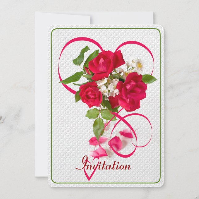 Rosas de la tarjeta del día de San Valentín y (Anverso)
