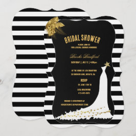 Rosas de oro Art Deco, Tarjeta de ducha de matrimo