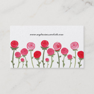 Rosas de oro del florista tarjeta de visita Person