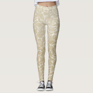 Rosas de oro Leggings elegantes