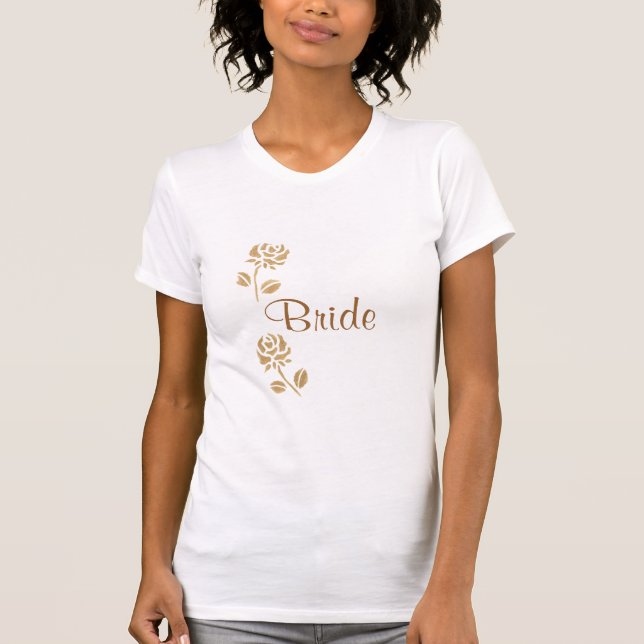 Rosas de oro novios con camisetas (Anverso)